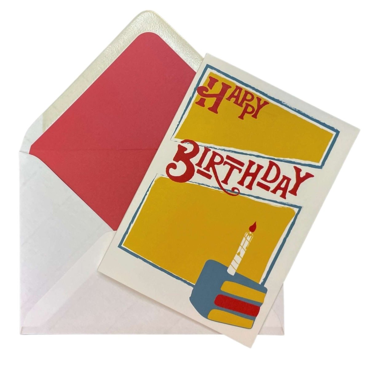 Epoch Happy Birthday Card "The Cake" - Mustard and Gray Ltd