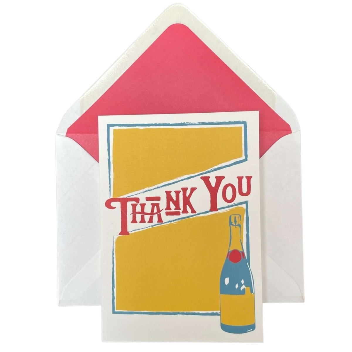 Epoch Thank You Card "Champagne Bottle" - Mustard and Gray Ltd