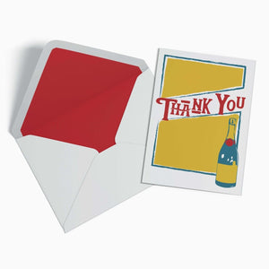 Epoch Thank You Card "Champagne Bottle" - Mustard and Gray Ltd