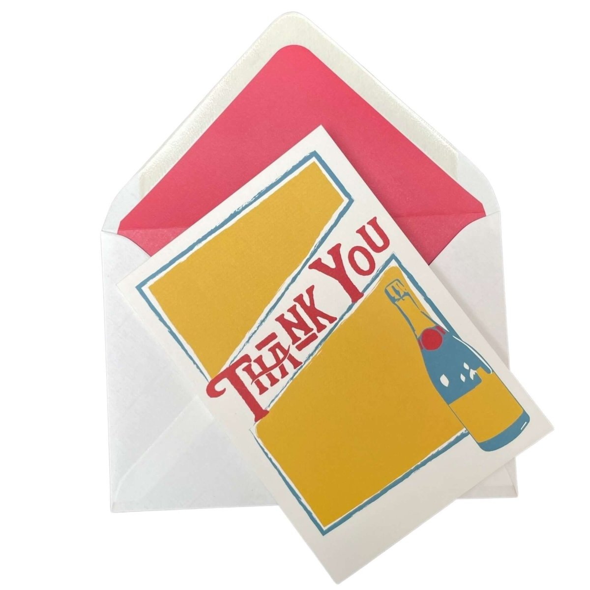 Epoch Thank You Card "Champagne Bottle" - Mustard and Gray Ltd