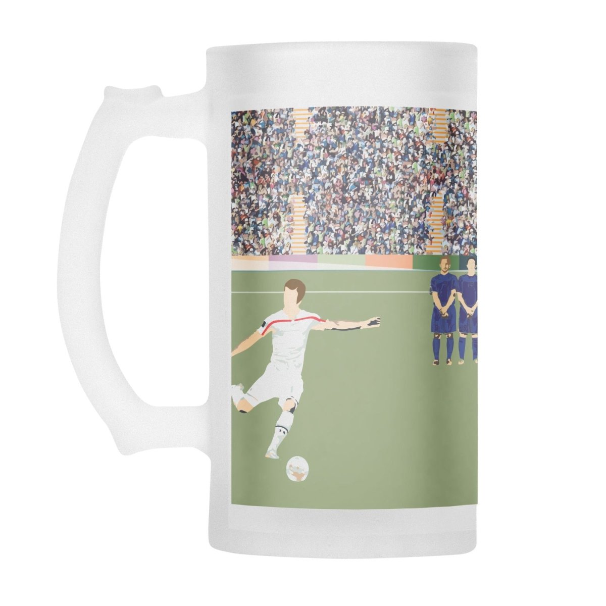 Football Frosted Beer Stein - Mustard and Gray Ltd