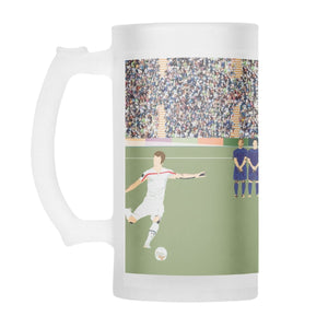 Football Frosted Beer Stein - Mustard and Gray Ltd