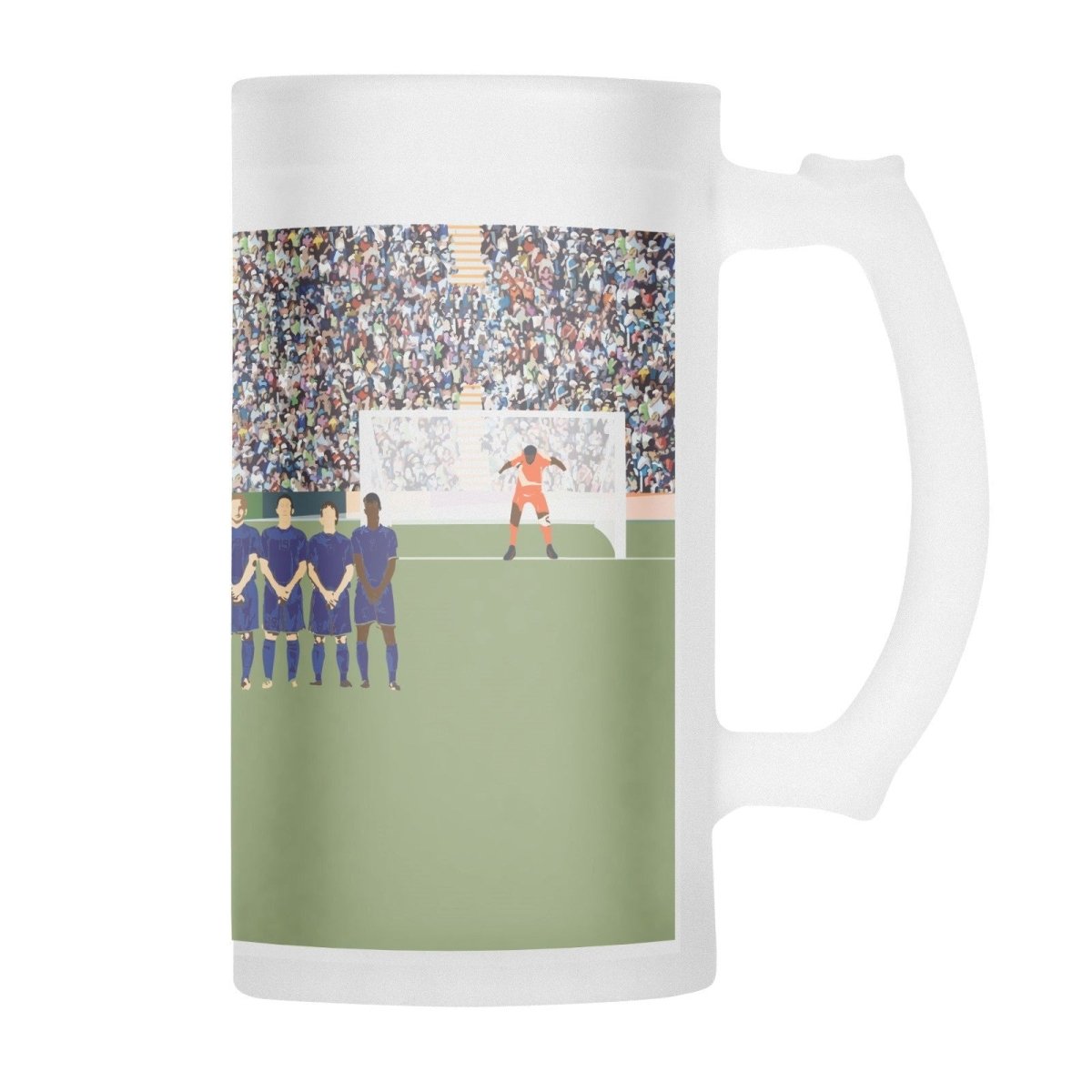 Football Frosted Beer Stein - Mustard and Gray Ltd