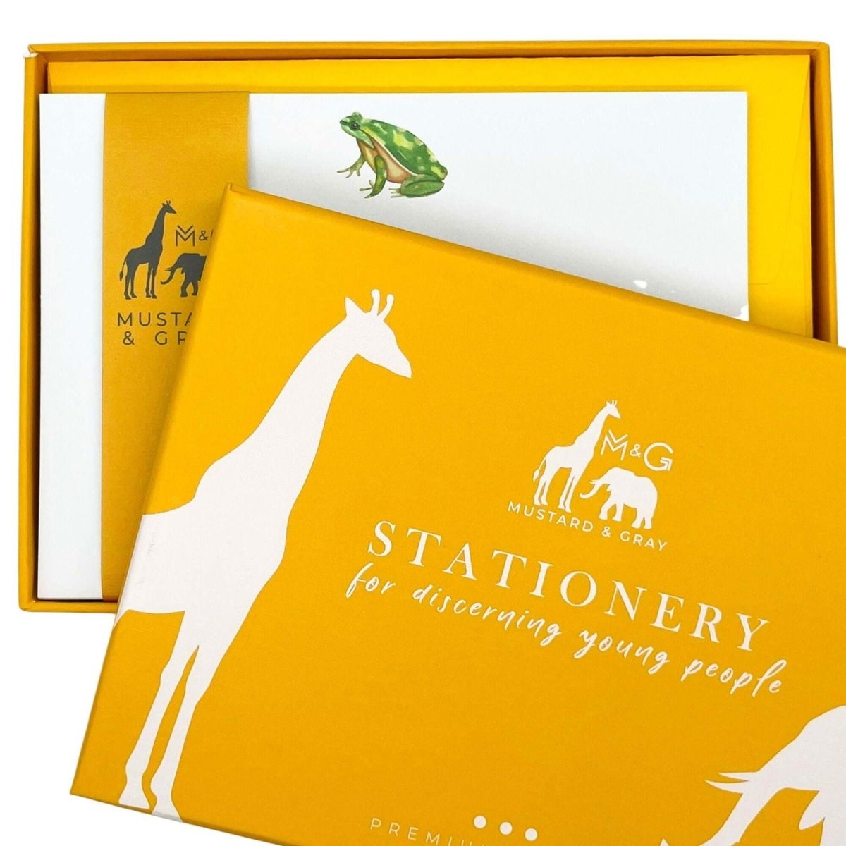 Frog Notecard Set - Mustard and Gray Ltd