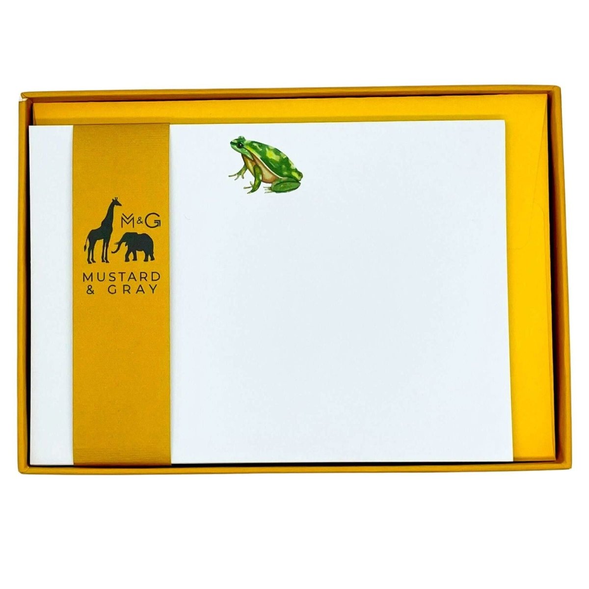 Frog Notecard Set - Mustard and Gray Ltd