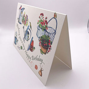 Gardeners Friends Birthday Card - Mustard and Gray Ltd