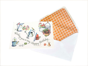 Gardeners Friends Birthday Card - Mustard and Gray Ltd