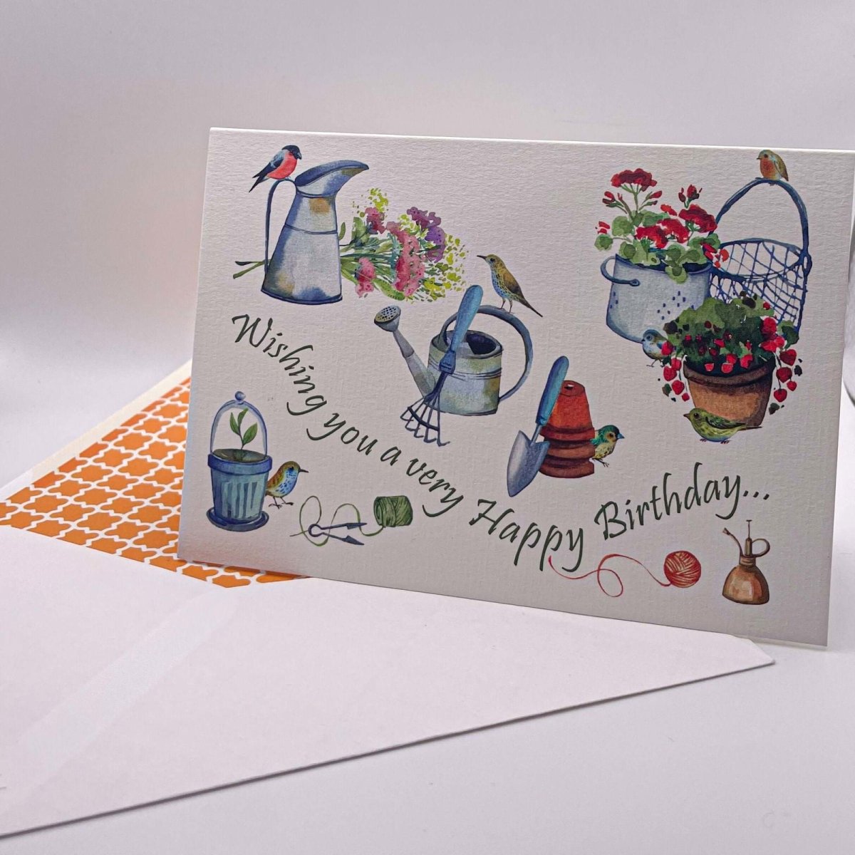 Gardeners Friends Birthday Card - Mustard and Gray Ltd