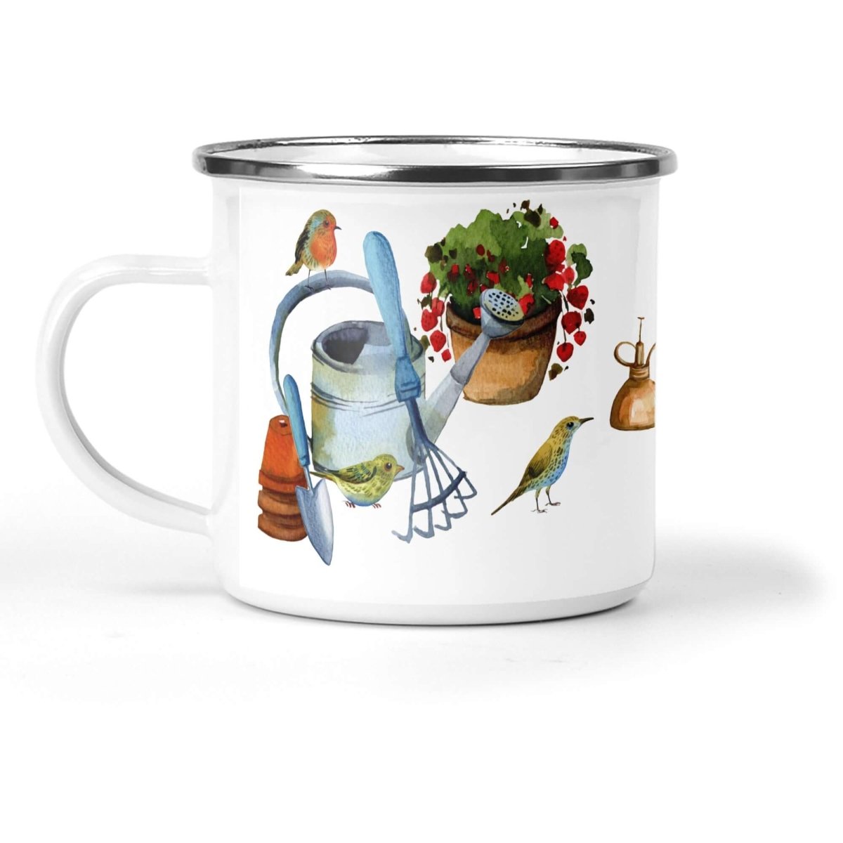 Gardener's Friends Enamel Mug - Mustard and Gray Ltd