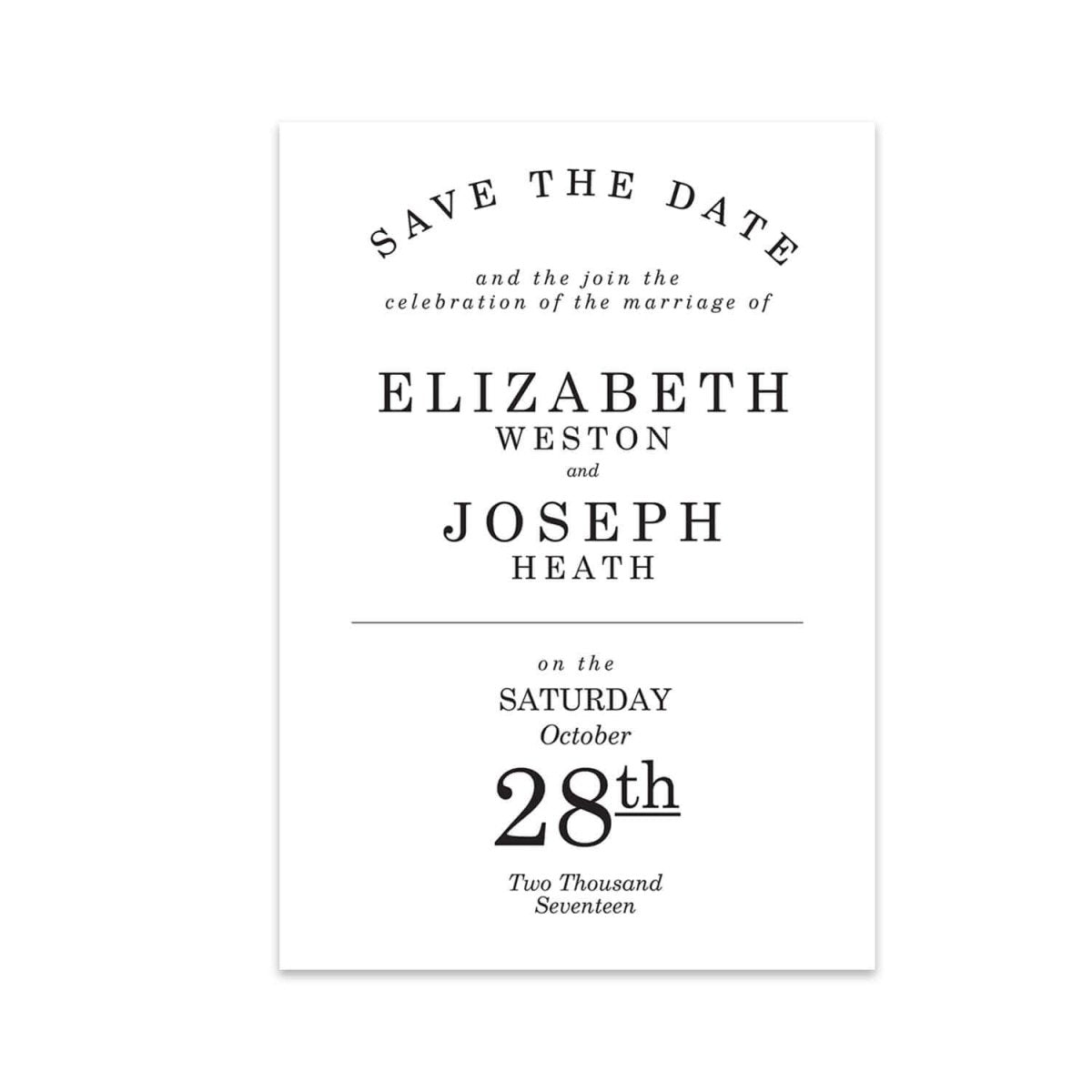 Gatsby Grand Save the Date A6 Cards - Mustard and Gray Ltd