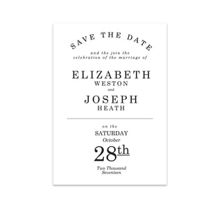 Gatsby Grand Save the Date A6 Cards - Mustard and Gray Ltd