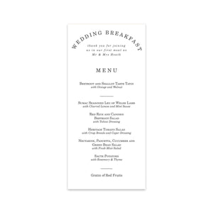 Great Gatsby Menu Card - Mustard and Gray Ltd