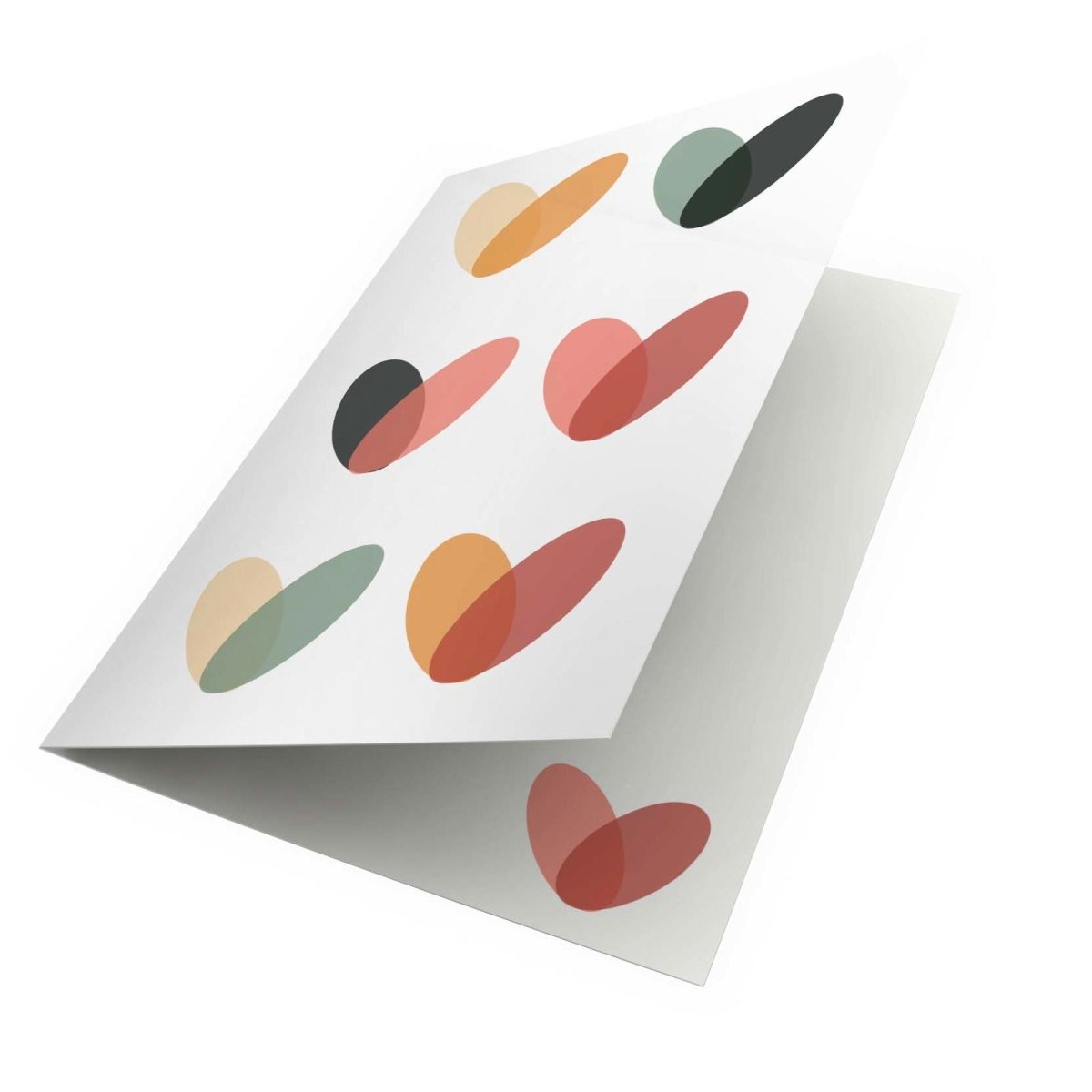 Hearts Greetings Card - Mustard and Gray Ltd