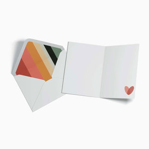 Hearts Greetings Card - Mustard and Gray Ltd