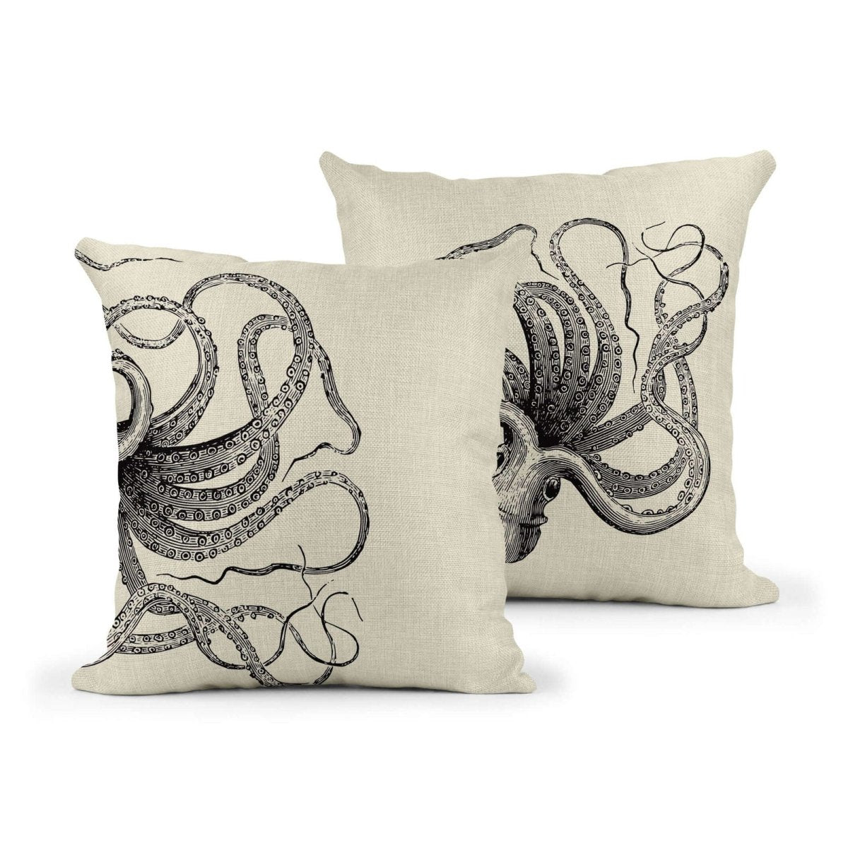 Kraken Can Can Cushion - Mustard and Gray Ltd