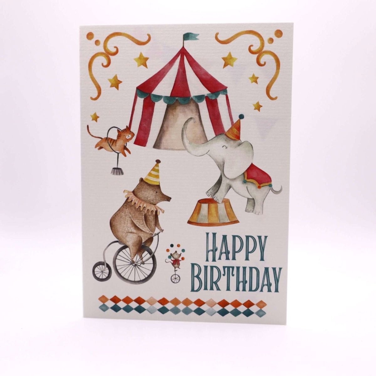 Le Cirque Magnifique Circus Birthday Card - Mustard and Gray Ltd