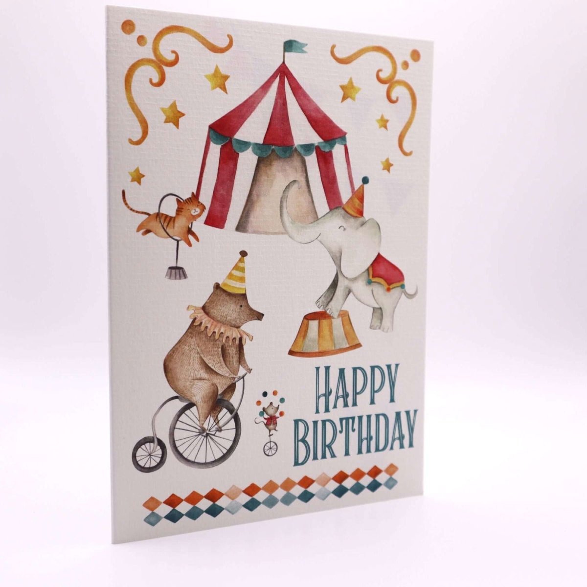 Le Cirque Magnifique Circus Birthday Card - Mustard and Gray Ltd