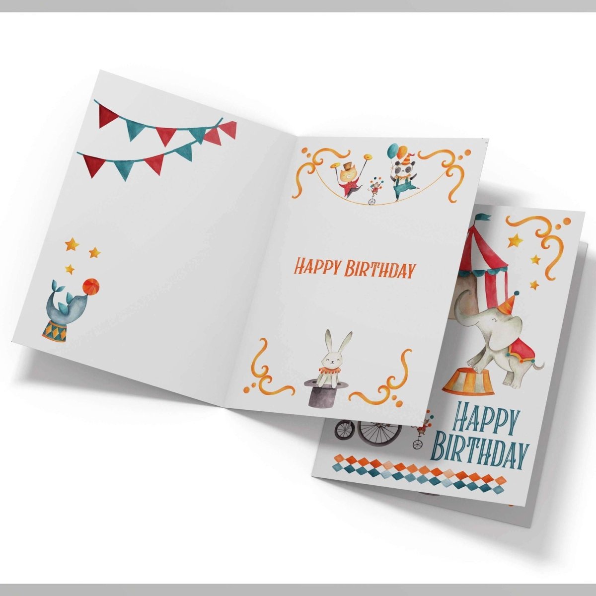 Le Cirque Magnifique Circus Birthday Card - Mustard and Gray Ltd