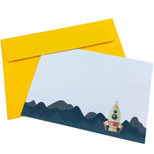 Mission to the Moon Notecard Set - Mustard and Gray Ltd