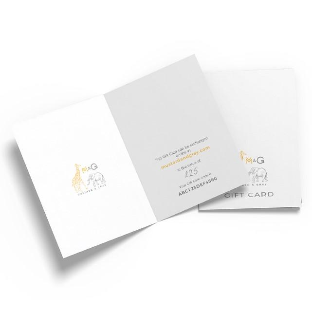 Mustard & Gray Gift Card - Mustard and Gray Ltd