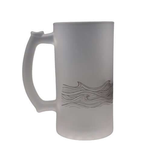 Night Whale Frosted Beer Stein - Mustard and Gray Ltd