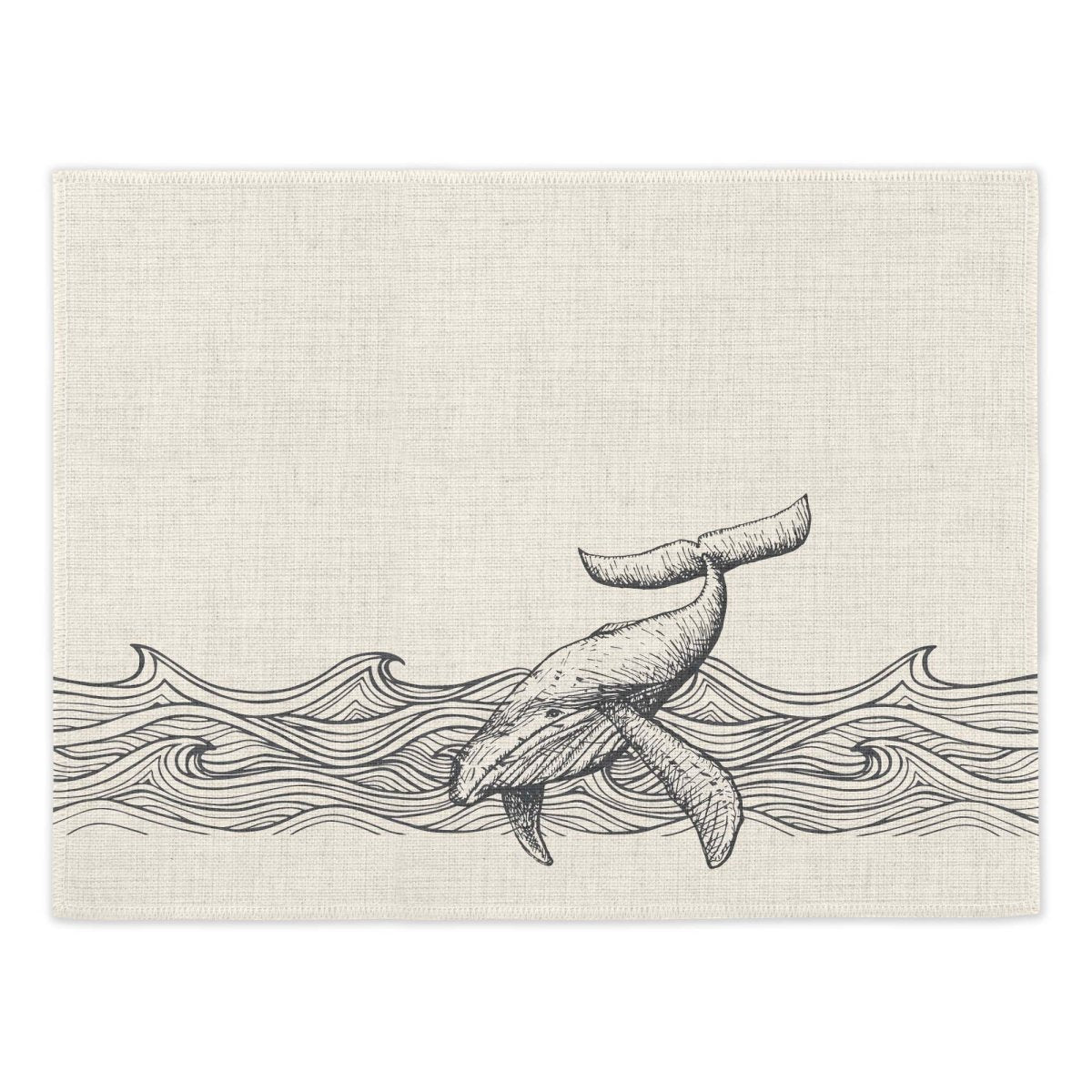 Night Whale Placemats (Set of Four) - Mustard and Gray Ltd