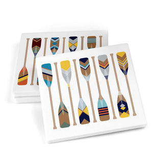 Oars Ceramic Coasters - Mustard and Gray Ltd