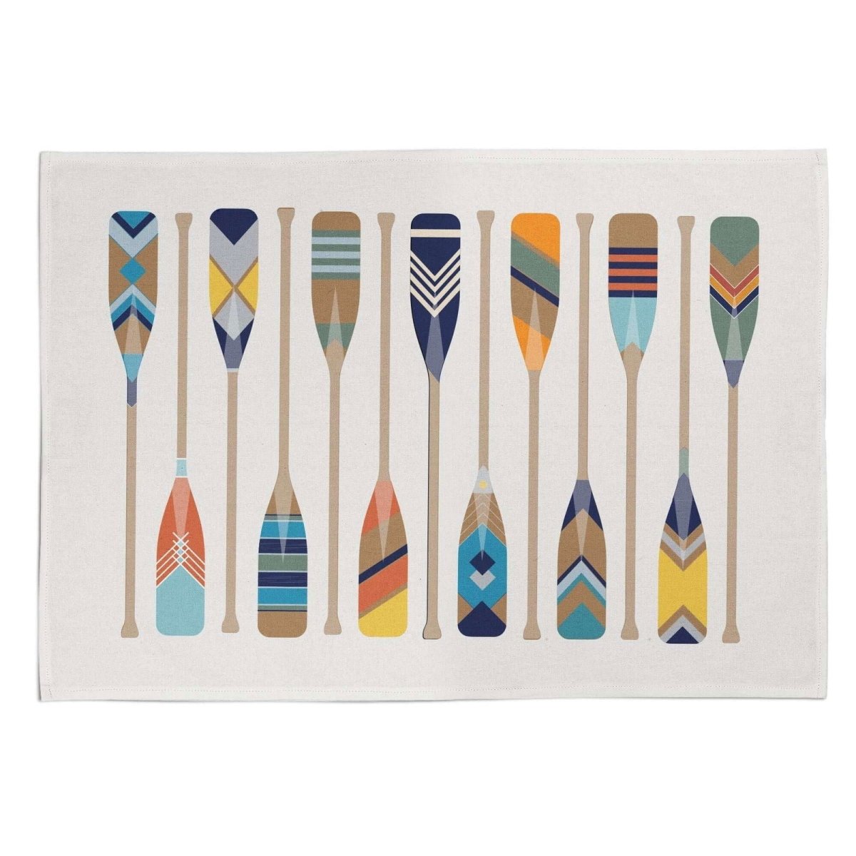 Oars Tea Towel - Mustard and Gray Ltd