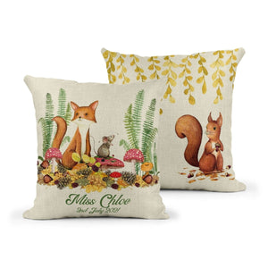 Personalised Nature Cushion - Mustard and Gray Ltd