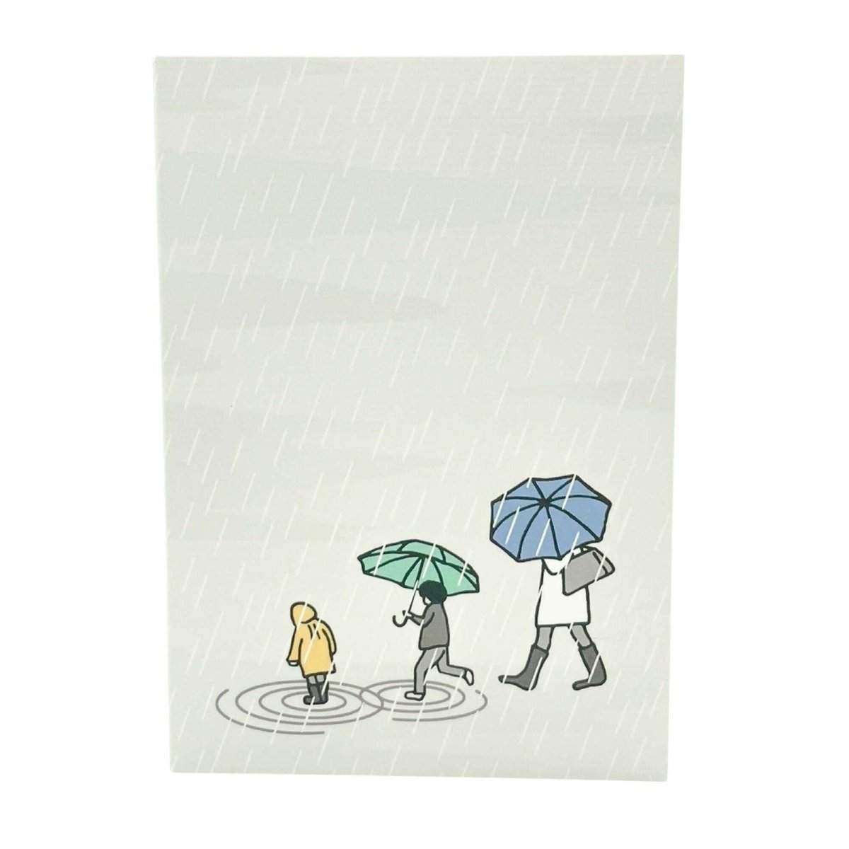 Rainy Day Greetings Card - Mustard and Gray Ltd