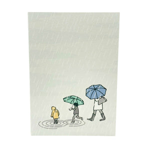 Rainy Day Greetings Card - Mustard and Gray Ltd