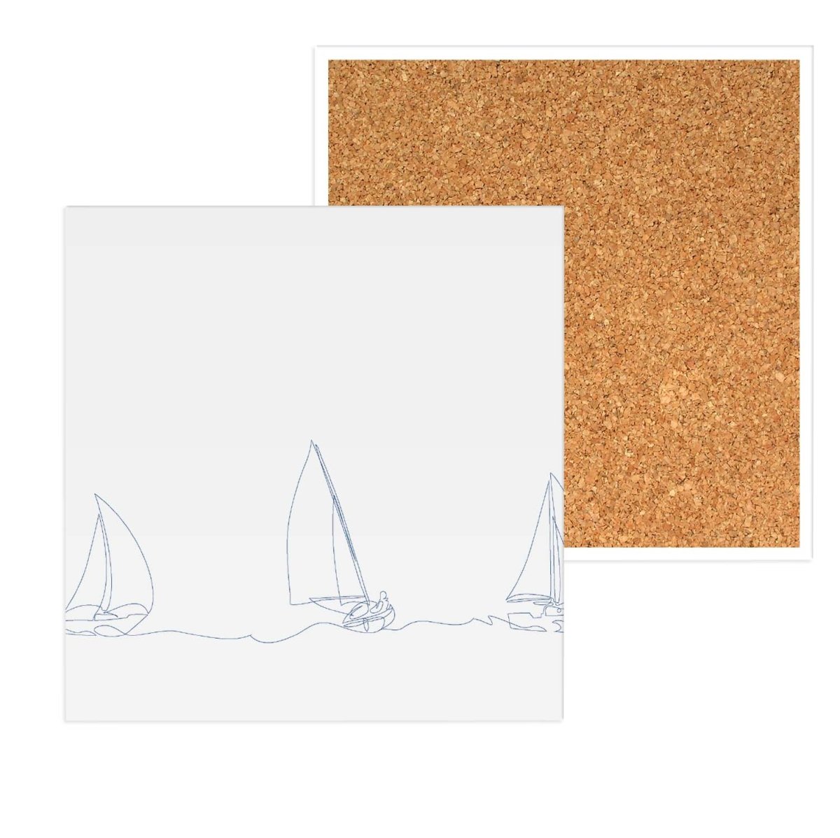 Regatta Ceramic Coasters - Mustard and Gray Ltd