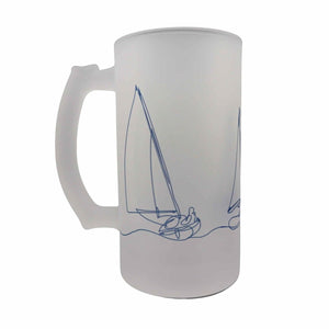 Regatta Frosted Beer Stein - Mustard and Gray Ltd