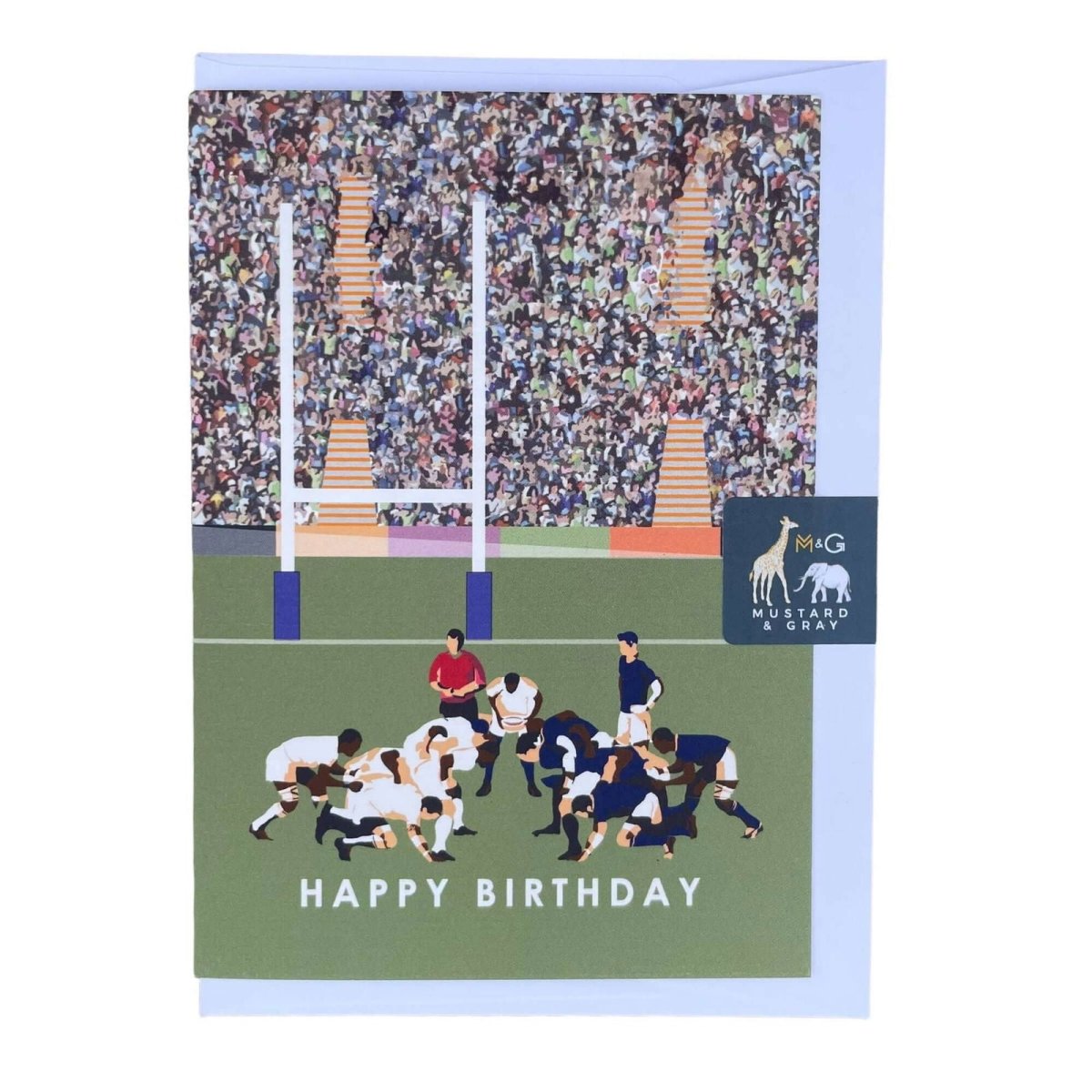 Rugby Birthday Card - Mustard and Gray Ltd