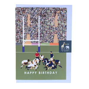 Rugby Birthday Card - Mustard and Gray Ltd