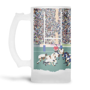 Rugby Frosted Beer Stein - Mustard and Gray Ltd