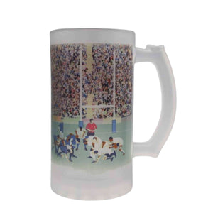 Rugby Frosted Beer Stein - Mustard and Gray Ltd