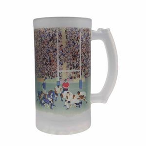 Rugby Frosted Beer Stein - Mustard and Gray Ltd