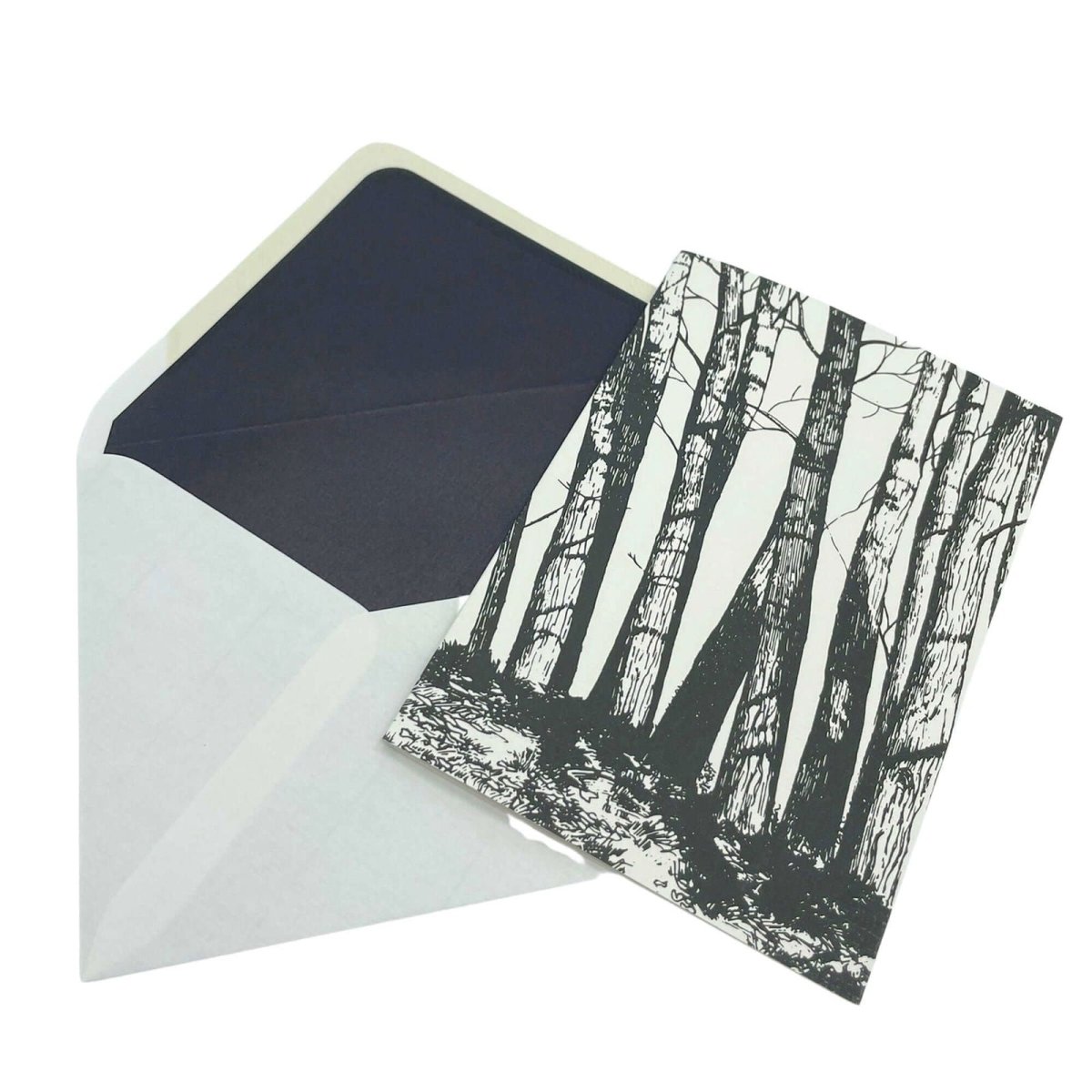 Silver Birch Greetings Card - Mustard and Gray Ltd