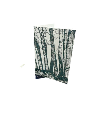 Silver Birch Greetings Card - Mustard and Gray Ltd