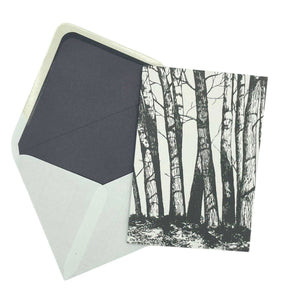 Silver Birch Greetings Card - Mustard and Gray Ltd