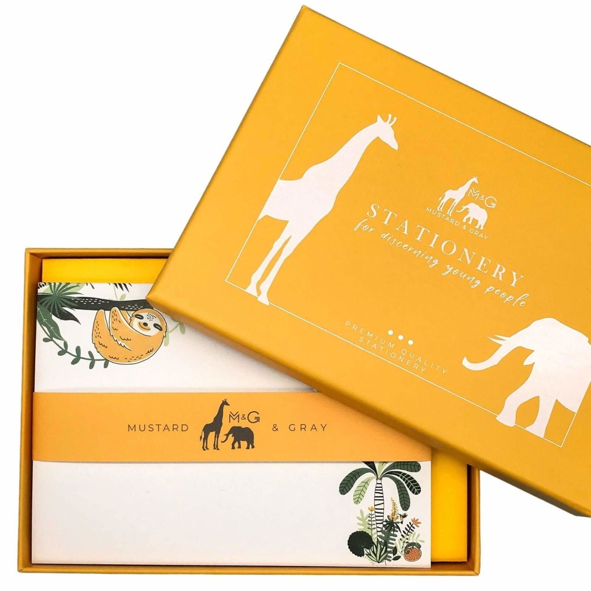 Sloth Notecard Set - Mustard and Gray Ltd