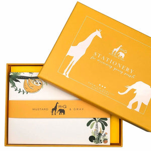 Sloth Notecard Set - Mustard and Gray Ltd