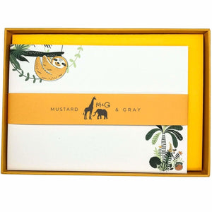 Sloth Notecard Set - Mustard and Gray Ltd