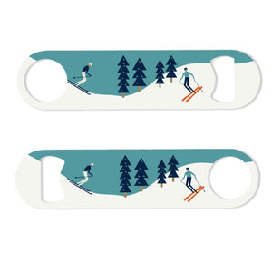 Snow Skiing Bottle Opener - Mustard and Gray Ltd