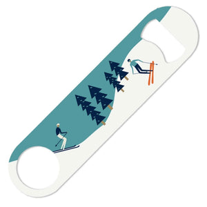 Snow Skiing Bottle Opener - Mustard and Gray Ltd