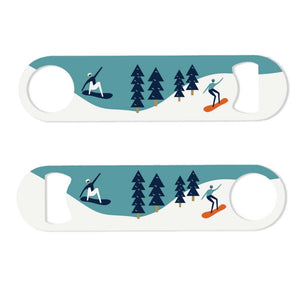 Snowboarding Bottle Opener - Mustard and Gray Ltd