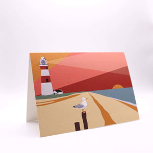 The Lighthouse Greetings Card - Mustard and Gray Ltd