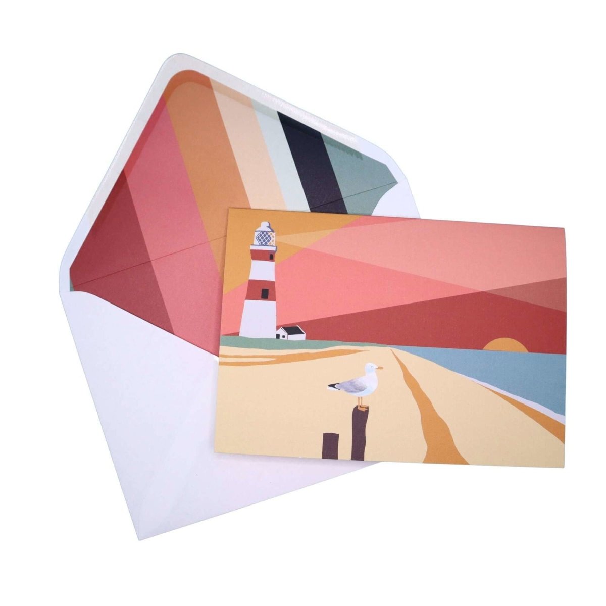 The Lighthouse Greetings Card - Mustard and Gray Ltd