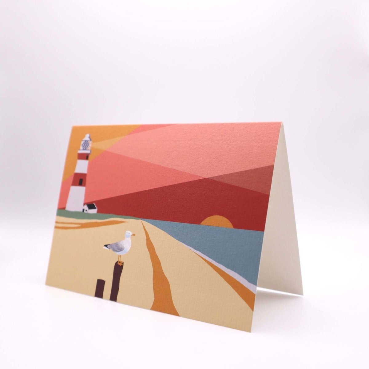 The Lighthouse Greetings Card - Mustard and Gray Ltd